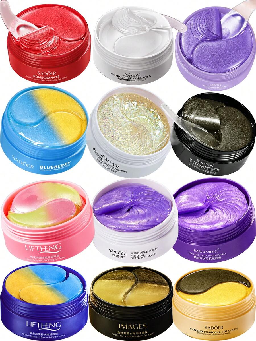 葡萄籽紧致眼膜、黄金海藻眼膜、蓝莓眼膜、竹炭胶原蛋白、樱花海藻、蜗牛重组胶原蛋白、黑珍珠、石榴焕采滋养、富勒烯灯泡肌、保湿补水眼膜、淡化细纹 30对/瓶 - 紫色 - 查看 1