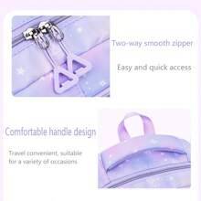 Set de 3 mochilas de mujer con efecto degradado y diamantes, mochilas escolares ligeras