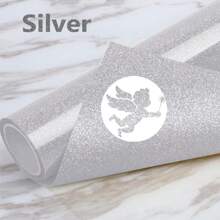 Rouleau de vinyle de transfert thermique pailleté - 12x19,5 pouces, coupe facile et HTV pour t-shirts, vestes, jeans et sacs à dos - écussons à repasser permanents pour toutes les machines de découpe