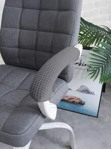 2pcs Elastic Stretchable Office Chair Arm Covers - Removable Washable Polyester Armrest Slipcovers Fit For Gaming & Desk Chairs Armrest Pads Covers For Universal Office And Gaming Chairs