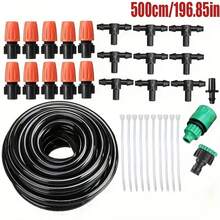 自动花园灌溉和浇水系统，蔬菜和花卉滴灌套件，可调节喷嘴，1/4 英寸 PVC 软管连接器适配器 - 多 - 查看 18