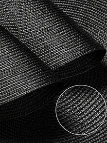 圓形編織餐墊,4/6入組編織可清洗防滑餐墊15英寸,適用於家庭聚會、婚禮派對（黑色）