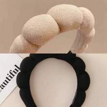 1 pieza Diadema con forma de nube simple de esponja para mujeres, diadema de verano para lavado de cabello y peinado, accesorios rosas, diadema, diadema para el cabello, diadema para el cuidado de la piel