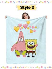 SPONGEBOB Spongebob SquarePants Bath Towel Digital Print Comfortable And Soft SpongeBob SquarePants Cartoon Towel
