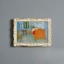 1 Stück/2 Stück/3 Stück Weltberühmte Gemälde Mini Fotorahmen, Van Gogh Kunst Serie Kühlschrankmagnet, Heimdekoration, Kühlschrankmagnet, hochwertige kreative 3D Sternenhimmel Magnetfotorahmen, retro kulturelle kreative dekorative Aufkleber, Heimdekoration, Souvenir, Heimdekoration Aufkleber, geeignet für Küche, Zimmer Dekoration, Schlafzimmer Küchendekoration, Raumdekoration Accessoires, Büro- und Heimdekoration Magnete - geeignet für Weihnachten, Heimdekoration, Freundin Geschenke, kleine Geschenke, Feiertagsparty Geschenke