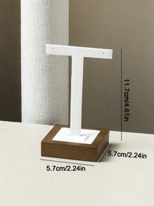 1pc Walnut Wood Earring Display Rack, Jewelry Storage Organizer & Photo Prop For Women Storage Organizer Travel Essentials Back To School Dormitory Storage Fall Decor