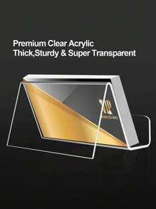 1pc Acrylic Business Card Holders On The Office Desk, Transparent Plastic Desktop Business Card Display Stand, Business Card Holder, Business Card Holder, Can Accommodate 30-50 Business Cards, Acrylic Business Card Display Rack