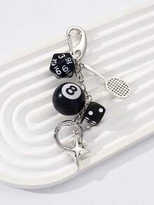 1pc Unisex Fashionable Lucky Dice Key Chain, New Style Cute Multi-Faceted Dice Phone Case Bag Pendant Car Accessories Bag Charm Backpack For School Goth Y2k Bag Lanyards With Id Holder Car Accessories Bag Charms Christmas Gift Car Accessories Teacher Friend Sister Gift Ideas