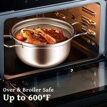 15-Piece Stainless Steel Induction Cookware Set With Visual Lid, Stock Pot, Dishwasher Safe Pot, Scale, Glass Lid For Soups, Pasta, Stews, Boiling And Simmering Deep Cookware Kitchen Utensils Outdoor General Holiday Gifts