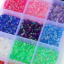 Ốp điện thoại nhựa dẻo AB DIY trang trí mặt sau, thành phần hỗn hợp, 15 ô kim cương màu, nhiều màu 3mm 4mm 5mm, kim cương tròn nhiều màu - Kim cương màu khỏa thân - Xem 3