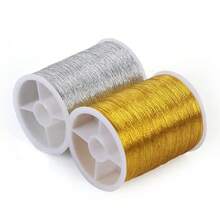100m/Roll Gold/Silver Embroidery Thread Handmade Gold Silver Cross Stitch Wire Sewing Machine Spool DIY Crafts Accessories Sewing Supply