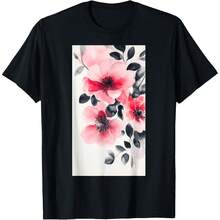 Watercolor Blooms Des Floral Art Botanical T-Shirt220G High-Quality Cotton Ensures A Structured, Breathable, And Durable T-Shirt Suitable For All Seasons. Manfinity Men Offers Refined Streetwear Combining Modern Style And Comfort. A Premium Choice In Clothes For Men, Ideal For Daily Wear, Travel, Gatherings, Or Casual Workdays. - Black - View 1