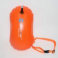1 pieza Flotador inflable de burbuja para nadar, boya de remolque, ideal para nadadores principiantes, estilo aleatorio, artículos esenciales de playa, accesorios de playa, flotador de piscina