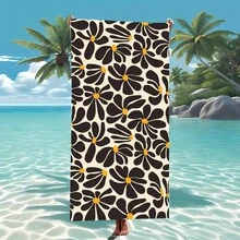 1pc Bohemian Floral Beach Towel, Super Soft Fiber Extra Large Beach Blanket, Highly Absorbent Bath Towel, Suitable For Travel, Swimming Pool, Snorkeling, Surfing, Yoga, Camping, Available In Adult And Children Sizes, Beach Accessory Beach Essentials - Multicolor - View 2