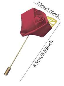 1 pieza Alfiler de solapa de moda para hombre, broche de flor artificial para el novio, decoración del pecho del traje de boda, boutonnière para maestro de ceremonias