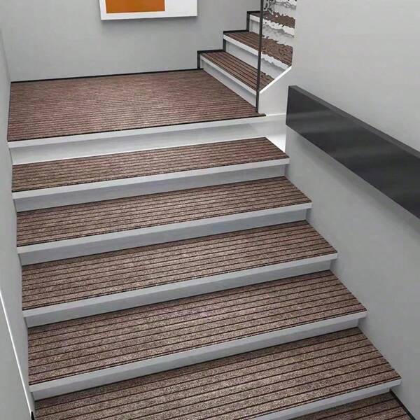 8pcs 8"X 30" Non-Slip Stair Rugs, Laundry Room Kitchen Hallway RugSoft Machine Washable Stair Carpet Runner Repeated Use Home Decor Floor Protector,For Hall Living RoomBedroom Hardwood Floors, Home Decor, Room Decor