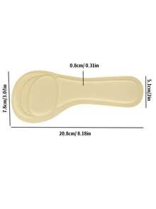 1 Cặp đế giày sandal có đệm, chống trượt, thấm hút mồ hôi và thoáng khí, có thể cắt tỉa dành cho nữ, đồ dùng học tập cho năm học mới, phụ kiện giày bốt cho nữ, dùng ngoài trời, thể thao, du lịch, gia dụng, văn phòng, trường học - Màu be - Xem 5