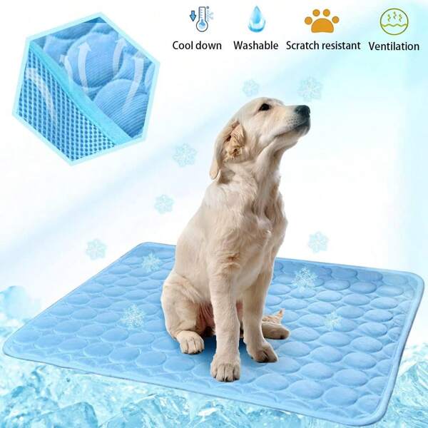 Washable Dog Cooling Mat Ice Silk Cooling Mat For Dogs Pet Self Cooling Pad Blanket Dog Cooling Pad For Indoor & Outdoor Car Seats