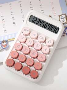 1pc Cube-Shaped 10-Digit Dopamine Calulator, With Soft Buttons, Premium Material, Suitable For School, Home, Supermarket, Bank Uses