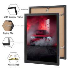 HALFLEMART 1 sztuka czerwony samochód wydruk na płótnie sztuka ścienna, amerykański samochód sportowy muscle car wallart malarstwo, plakat samochodowy sztuka, prezent wyścigowy, sztuka na płótnie, dekoracja ścienna - opcjonalna rama