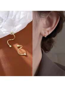 1 par, Pendientes de tuerca con tornillo de acero inoxidable sencillo, pendientes de tuerca en forma de corazón y estrella de acero de titanio, accesorios para piercing, ideales para fiestas de vacaciones, fiestas de cumpleaños, uso de moda diario, adecuados para Acción de Gracias y Navidad, el mejor regalo para amigos y colegas