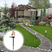 Solarbeleuchtung in Eichhörnchen-Form, Solarlampe für den Outdoor-Garten, Solarleuchte für den Außenbereich, Solarleuchte für den Hof, Außen-Rasenbeleuch-tung, geeignet für Garten, Rasen, Blumenbeet, Hof, Einfahrt und Wegdekoration, dekorative Strohlampe
