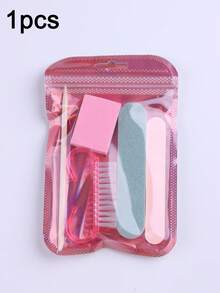 1/5/10 Packs Manicure And Pedicure Set , Mini Nail File And Wooden Nail Stick Set, Double-Sided Nail File, Wooden Cuticle Pusher, Nail Cleaning Tools, Nail Stick, Acrylic Nail Art Brush, For DIY Nail Polishing Care