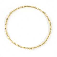 1/3pcs Set Bohemian Classic Minimalist Golden Bead Bracelet Set, Elastic 18K Gold Plated Cross Bead Bracelet, Stacking Golden Bead Bracelets, Classic Minimalist Golden Bead Bracelet, Minimalist Fashionable Personalized Bracelet, Perfect Gift For Her, Valentine's Day Gift, Anniversary Gift, Wedding Gift, Mother's Day Gift, Friend Gift