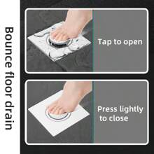 2025 Newest Foot Press Style Floor Drain Cover, Universal Anti-Odor, Anti-Insect Sewer Sealer For Bathroom Back To School