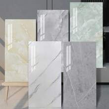 10 件仿厚大理石瓷砖地板贴纸，PVC，防水，自粘，客厅卫生间厨房家居地板装饰房间装饰家居装饰客厅装饰房屋装饰墙纸壁纸厨房装饰墙艺术墙贴墙面装饰墙贴 - 彩色 - 查看 2