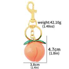 rongji jewelry Pfirsich Anhänger Schlüsselanhänger für Frauen Mädchen Geldbörsen Taschen Handtaschen Accessoires Schmuck Rucksack für Schule