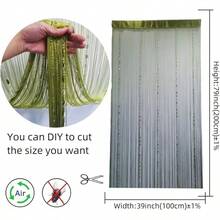 100cmX200cm Decorative Door String Curtain Beads Wall Panel Fringe Window Room Divider Blind For Wedding Coffee House Parts Door Divider Beads Tassel Screen Decoration (Colorfull 25) - 草綠色 - 查看 5
