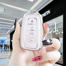 Housse de clé de voiture en TPU 3 boutons, compatible avec les modèles Oyota RAV4, Camry, Avalon, Prius, GT86. Beau cadeau pour les propriétaires de voiture