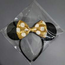 Disney 1pc New Disney Sequin Mickey Mouse Headband, Sequin Minnie Bow Hair Accessories, Holiday Party For Adults And Kids