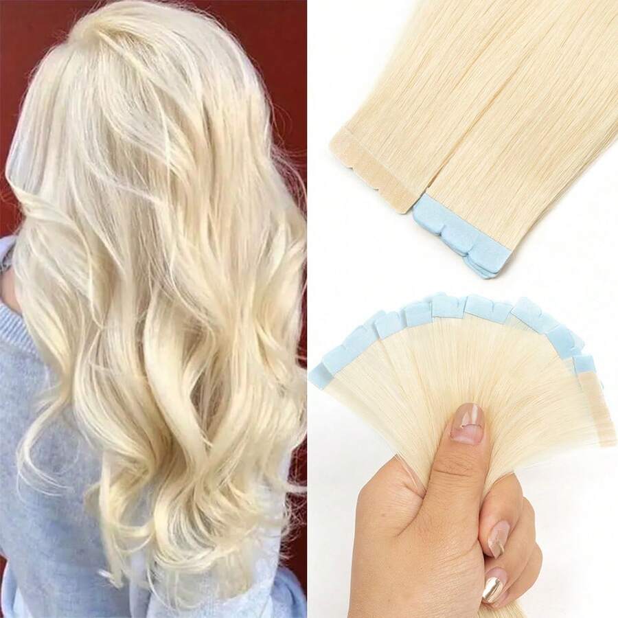 Mini Tape In Human Hair Extensions Machine Remy Skin Weft Tape Hair Natural Black Brown Blonde Tape Ons