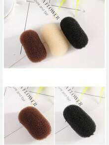 DIY时尚蓬松刘海垫，蜂窝发夹造型工具，黑色发夹，蓬松海绵垫增高垫，蓬松发垫造型插入工具，DIY丸子头女士发饰 - 彩色 - 查看 6