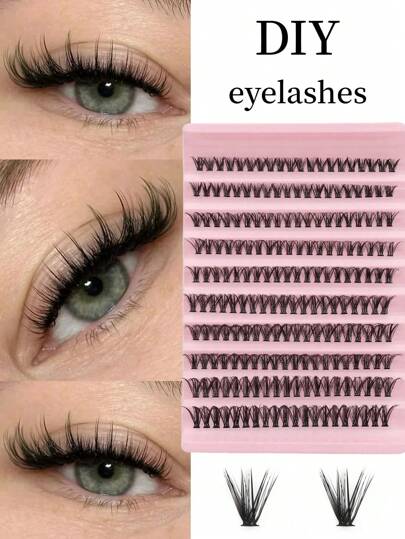 200 ciuffetti di ciglie finte 40D, stile occhio di gatto russo, lunghezze miste da 10 a 16 mm, personalizzabili, curvatura D-DD, voluminose e soffici, effetto 5D 3D - occhi scintillanti e affascinanti, adatte per uso quotidiano e feste, trucco pratico, facili da usare, ottimo regalo per fidanzate, familiari, vacanze, estensioni ciglie fatte a mano, ciuffetti di ciglie, ciglie singole, ciglie finte