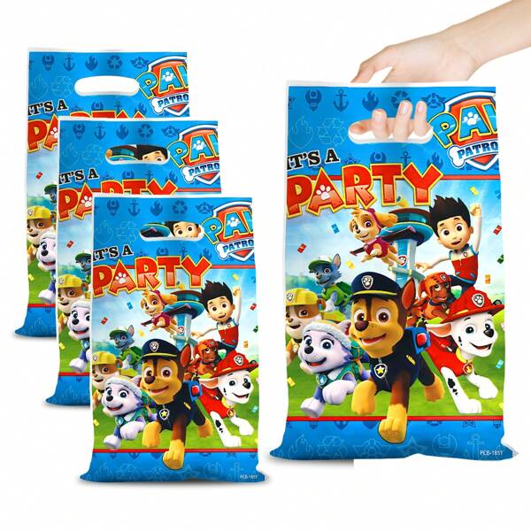 Paw Patrol 10 PIEZAS/20 PIEZAS/30 PIEZAS Bolsas de regalo para la fiesta de cumpleaños de Paw Patrol, bolsas de embalaje de regalos, bolsas de plástico con tema de Paw Patrol para la fiesta, bolsas de caramelos, bolsas de regalo, la opción perfecta para el embalaje de regalos de fiesta, regalos de cumpleaños ideales