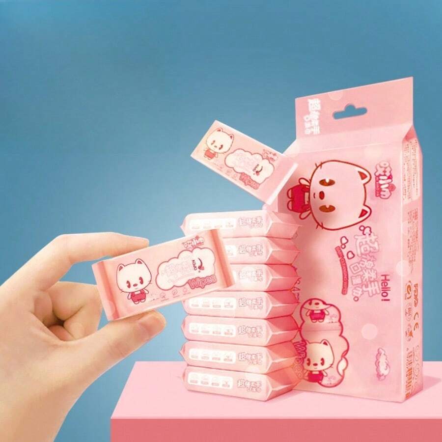 每日清洁湿巾，旅行装，天然配方，无香型 - 彩色 - 查看 1