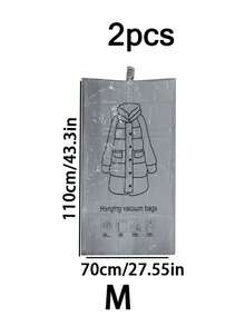 1件家用悬挂式真空压缩袋，衣物分类袋，大号真空袋，省空间悬挂式羽绒服收纳袋，搬家用品衣柜收纳袋，卧室收纳袋，可重复使用，居家收纳，干洗服装防尘罩，女士白色T恤，女士黑色裤子，女士冬装，女士优雅连衣裙，女士长袖白衬衫，极简主义，夏季上衣，加厚悬挂式真空压缩收纳袋，多孔悬挂式服装袋，带拉链包边，极简主义风格 - 彩色 - 查看 19