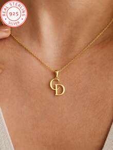 A Piece Of 925 Silver Custom Personalized English Name, Fashionable And Simple Personalized Necklace Pendant, Suitable For Going Out And Travel Wear Fashion Jewelry