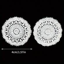 3pcs Miniature Lace Table Placemats, 1/12 Scale Fabric Ornament, Suitable For Dollhouse Decoration, DIY Photography Props& Furniture Accessories-Ideal For Christmas, New Year,Ramadan,Graduation Decorations