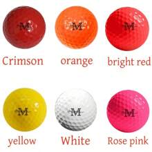 Personnalisé 3/6 pièces, Balle de golf moderne texte personnalisé en couleur, Cadeau de fête des pères, Noël, Six couleurs au choix, Distance et précision améliorées, Parfait pour les golfeurs, Accessoires de golf/Golf haute performance/Idéal pour anniversaires, Nouvel An, Saint-Valentin