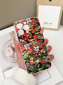 1 pieza Funda de teléfono con patrón de camuflaje de baloncesto multicolor transparente de TPU anti caídas compatible con iPhone 15/15Pro/15Plus/15ProMax/16/16Pro/16Plus/16ProMax, Galaxy S23 Ultra/A14/A24, Redmi Note 12 Pro, Pixel 8/8 Pro