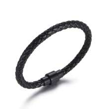 Fashion Men Bracelet Set 2pcs Leather Lucky Black Thread Bracelet Matte Onyx Stone Bracelet Accessories Gifts For Him