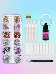 novani Kit de 12 rejillas de resina joya dental DIY con kit de joyas de moda para iniciarse en las joyas dentales