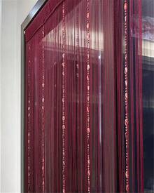100cmX200cm Decorative Door String Curtain Beads Wall Panel Fringe Window Room Divider Blind For Wedding Coffee House Parts Door Divider Beads Tassel Screen Decoration (Colorfull 25) - Rượu vang đỏ 25 - Xem 4