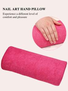 1 件装美甲手垫，基本款舒适美甲工具 - 玫紅色 - 查看 4
