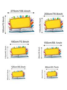 1 pièce Toile de fond Retour à l'école - Texte personnalisable, design de crayon de couleur et de livre, artistique et ludique, convient pour la décoration de la salle de classe pour la rentrée, les célébrations de vacances, la décoration de jardin, conception portable alimentée par batterie, bannière de décoration de salle de classe, activités artistiques pour enfants
