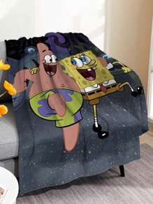 SPONGEBOB SpongeBob Schwammkopf Cartoon Digital Klimaanlagen Steppdecke ist bequem und weich als Badetuch